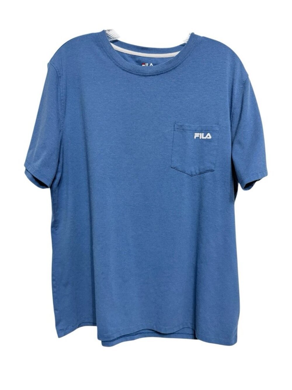 Fila Crew Neck Short Sleeve Pocket T-Shirt Tee Size XL Blue